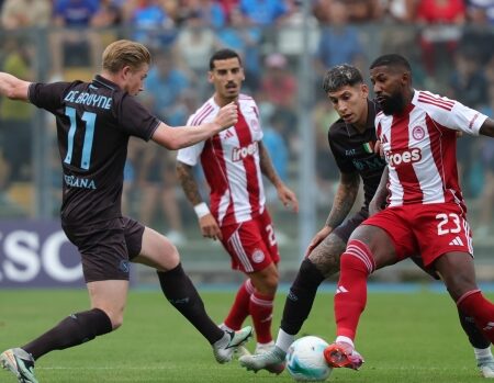 LIVE Napoli-Olympiacos 2-0: Lucca raddoppia, assist di McTominay