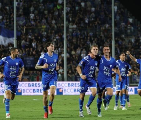 Brescia show: manita alla Pro Vercelli. Catania a valanga, Benevento ko. Pari Juve ad Ascoli