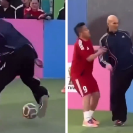 Zidane incanta a 53 anni: dribbling e magie in Cina