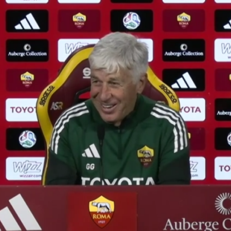 Gasperini scherza sulla carriera a Roma durante la conferenza