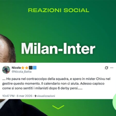 Interisti delusi dopo il derby: critiche a Chivu e Pio