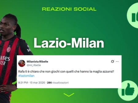 Milan sconfitto 1-0 dalla Lazio: le critiche a Leao sui social