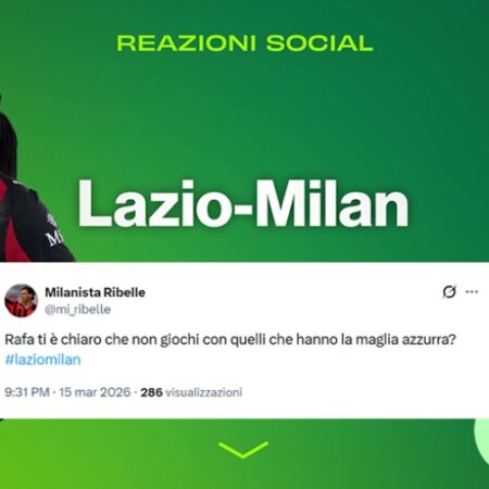 Milan sconfitto 1-0 dalla Lazio: le critiche a Leao sui social